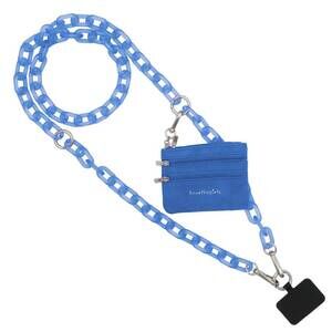 NEW SAVE THE GIRLS women's ice chain & pouch phone strap in blue
